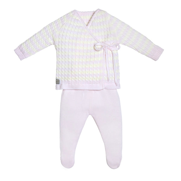 Pink Striped Cotton Baby Set