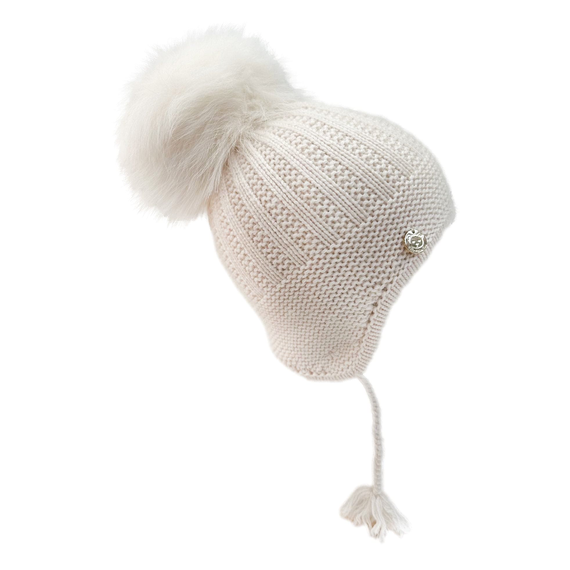 London Beige Cashmere Aviator Hat