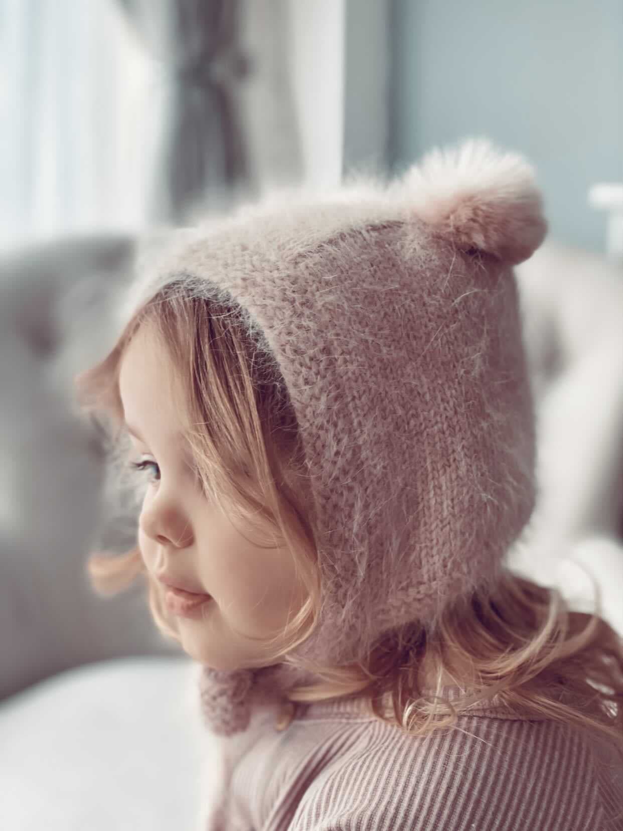 Dusty Pink Cashmere Teddy Hat - Petite Maison Kids