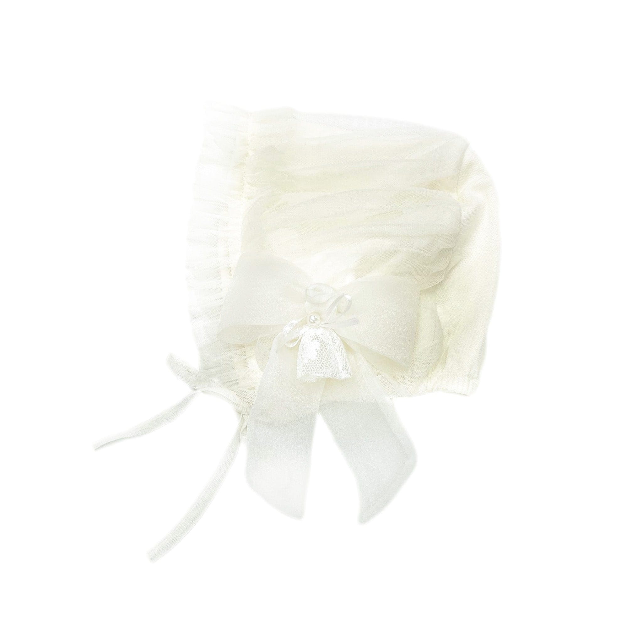 Bella Buttermilk Tulle Bonnet - Petite Maison Kids