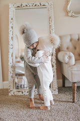 Ribbed Cotton Playsuit - Grey
