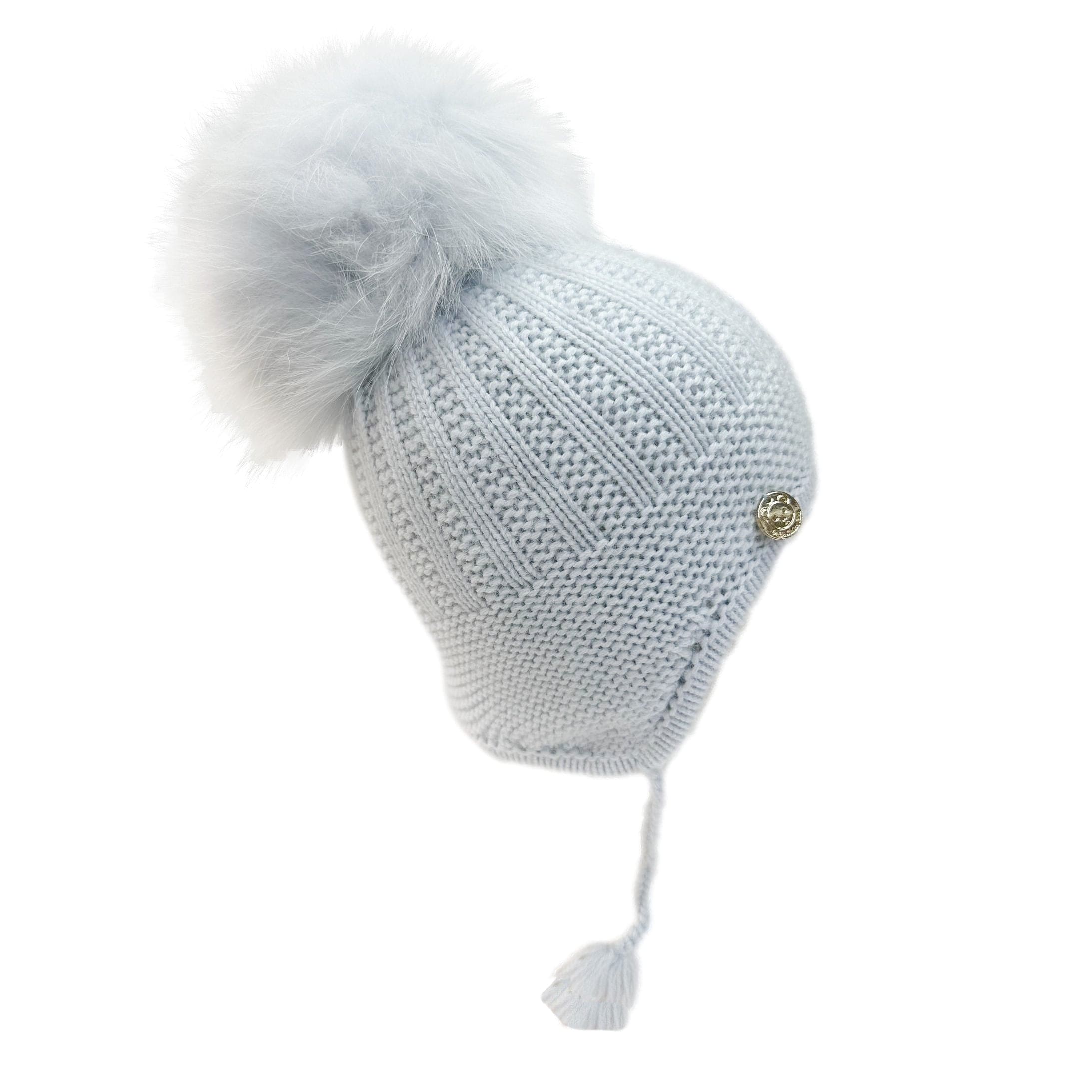 London Baby Blue Cashmere Aviator Hat