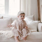 Helena Velour Beige Dress With Organza Sleeves - Petite Maison Kids