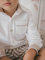 Ashton Striped Linen Shorts and Top Set - Petite Maison Kids
