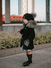 Milana Noir Sweater Coat - Petite Maison Kids