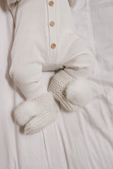 Angora Pom Pom Booties - Petite Maison Kids