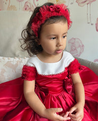 Holly Velvet Bow Headband - Petite Maison Kids