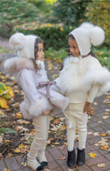 Evie Ivory Wool Capelet - Petite Maison Kids