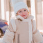 Beige Sheepskin Leather Jacket - Petite Maison Kids