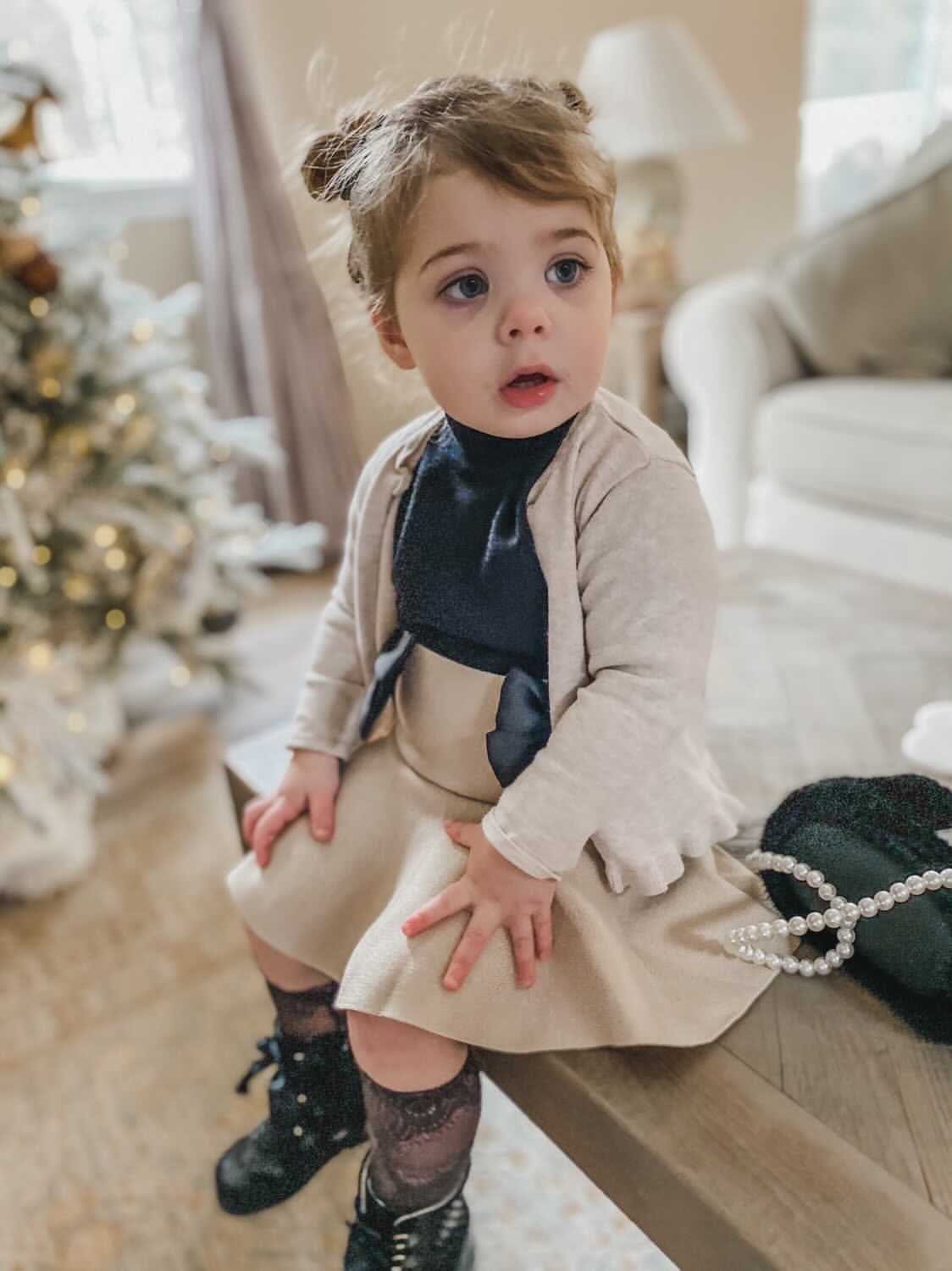 Flare Skirt with Satin Bows - Petite Maison Kids