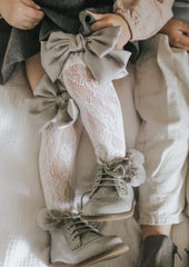 Lola Lace Socks with Satin Bows - Petit Maison Kids