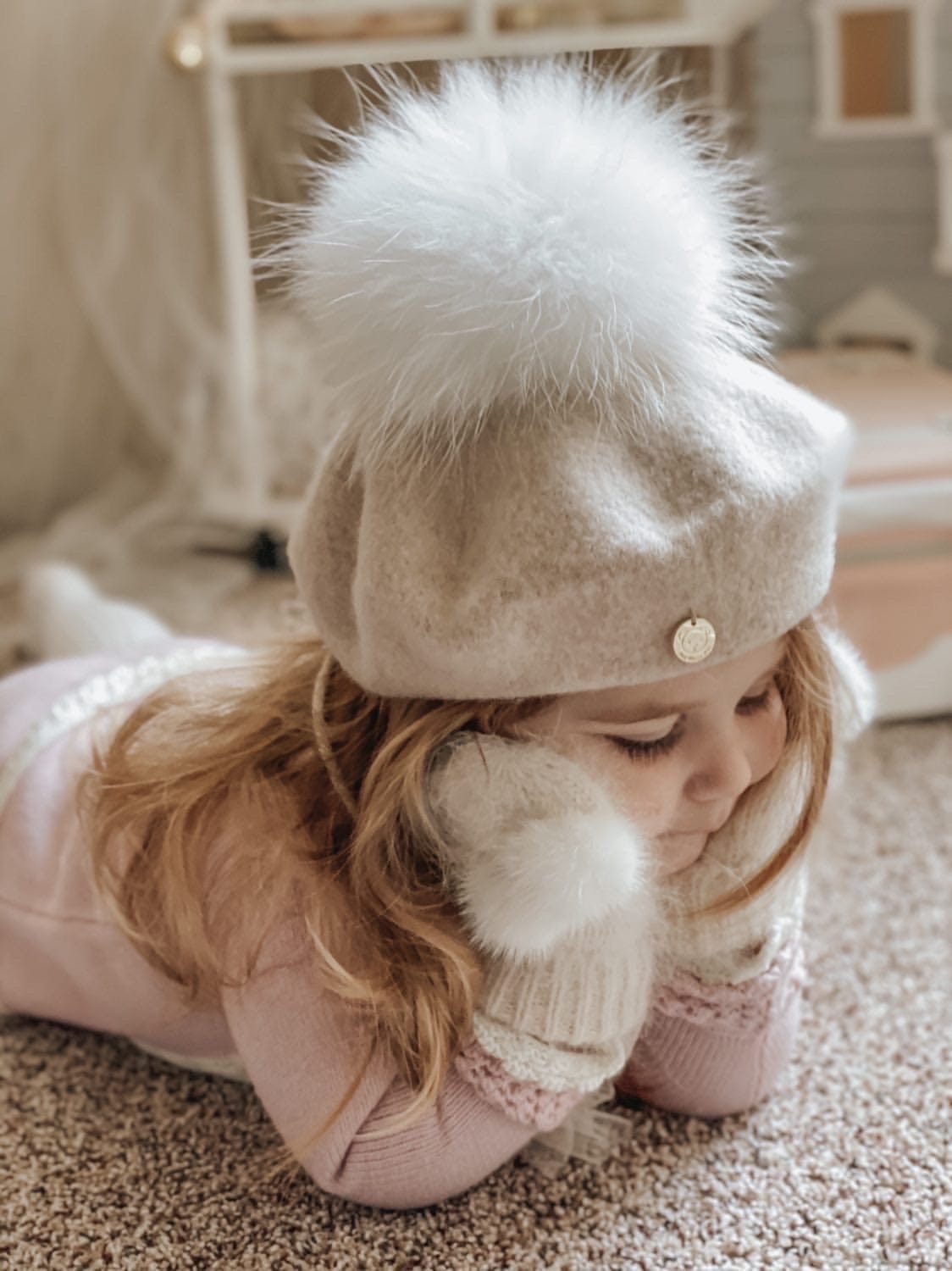 Cashmere Cream Mittens - Petite Maison Kids