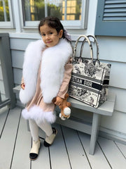 Luxurious White Fox Vest - Petite Maison Kids