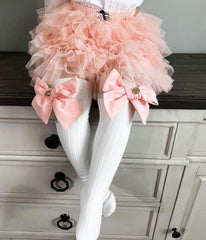 Emma Linen Bow Socks - Petite Maison Kids