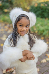Evie Ivory Wool Capelet - Petite Maison Kids