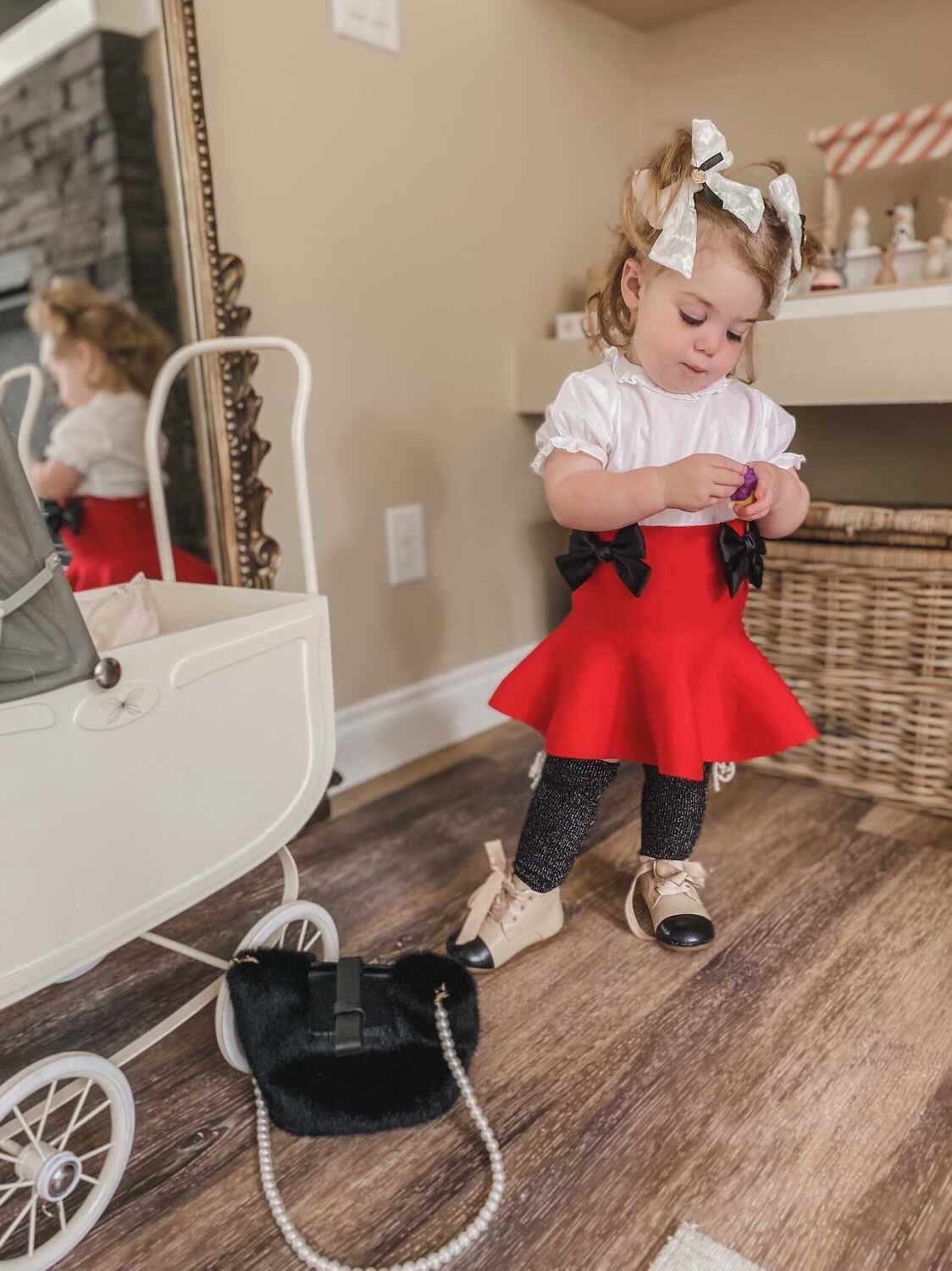 Flare Skirt with Satin Bows - Petite Maison Kids
