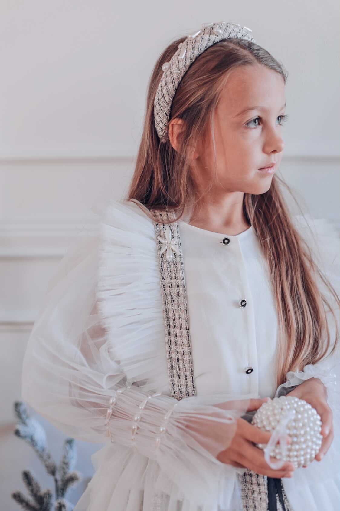 Vera Tweed Headband - Petite Maison Kids