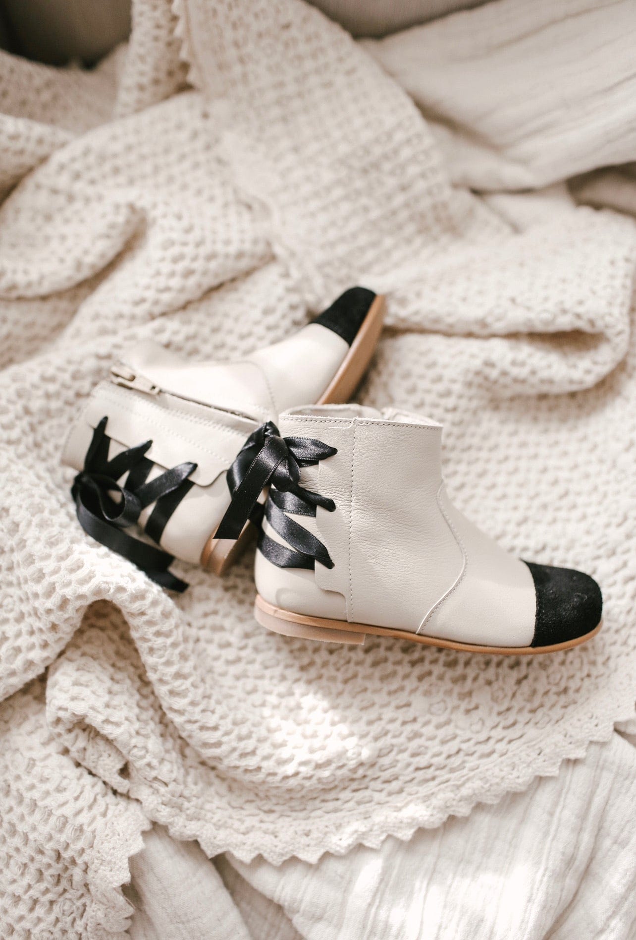Zoe Leather Booties - Petite Maison Kids
