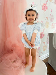 Charlotte Baby Blue Romper - Petite Maison Kids
