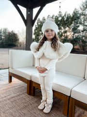 Evie Ivory Wool Capelet - Petite Maison Kids