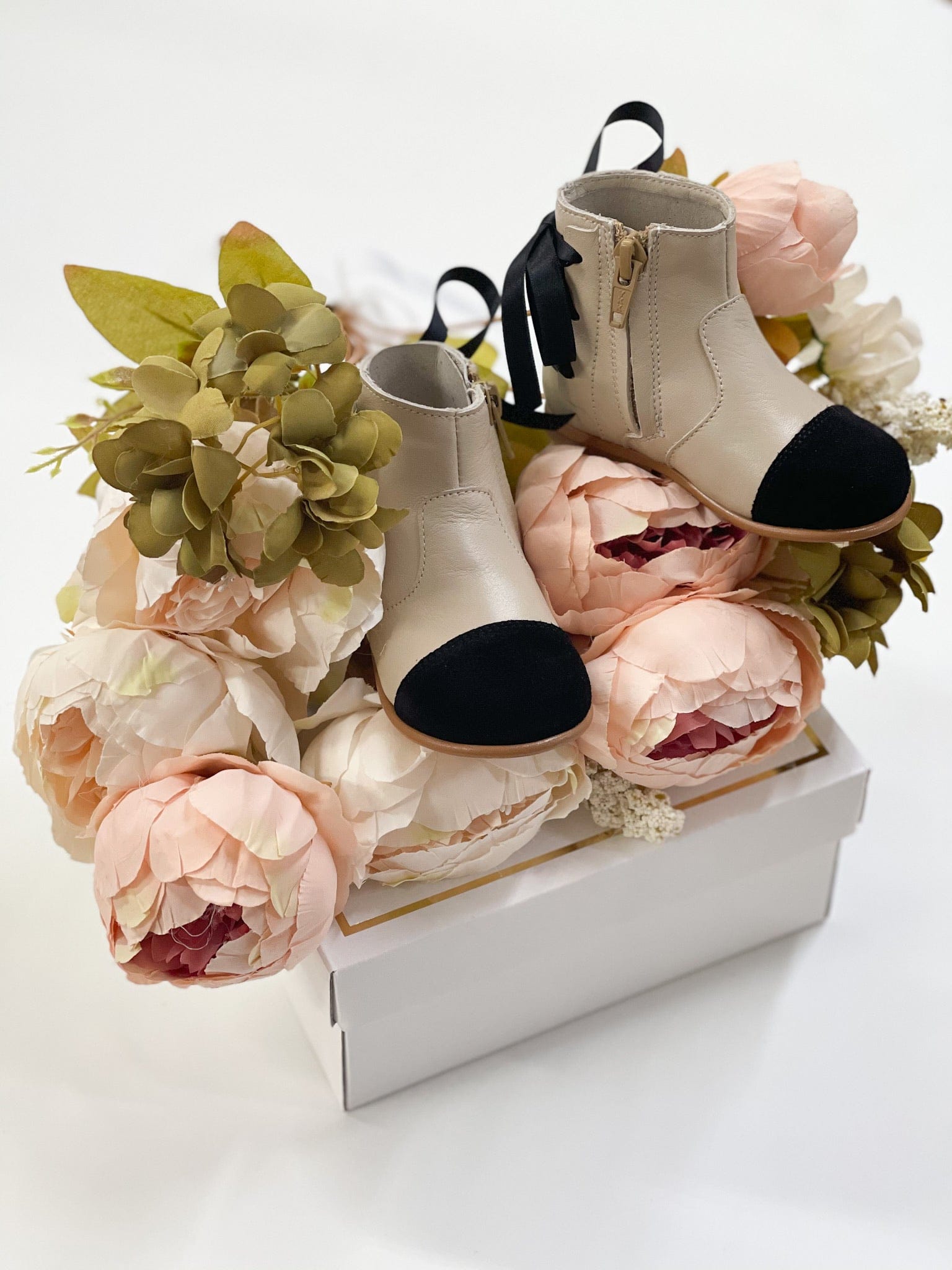 Zoe Leather Booties - Petite Maison Kids