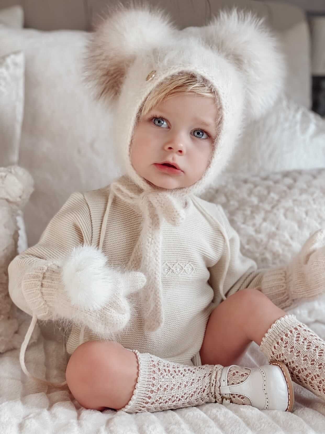 Cashmere Cream Mittens - Petite Maison Kids