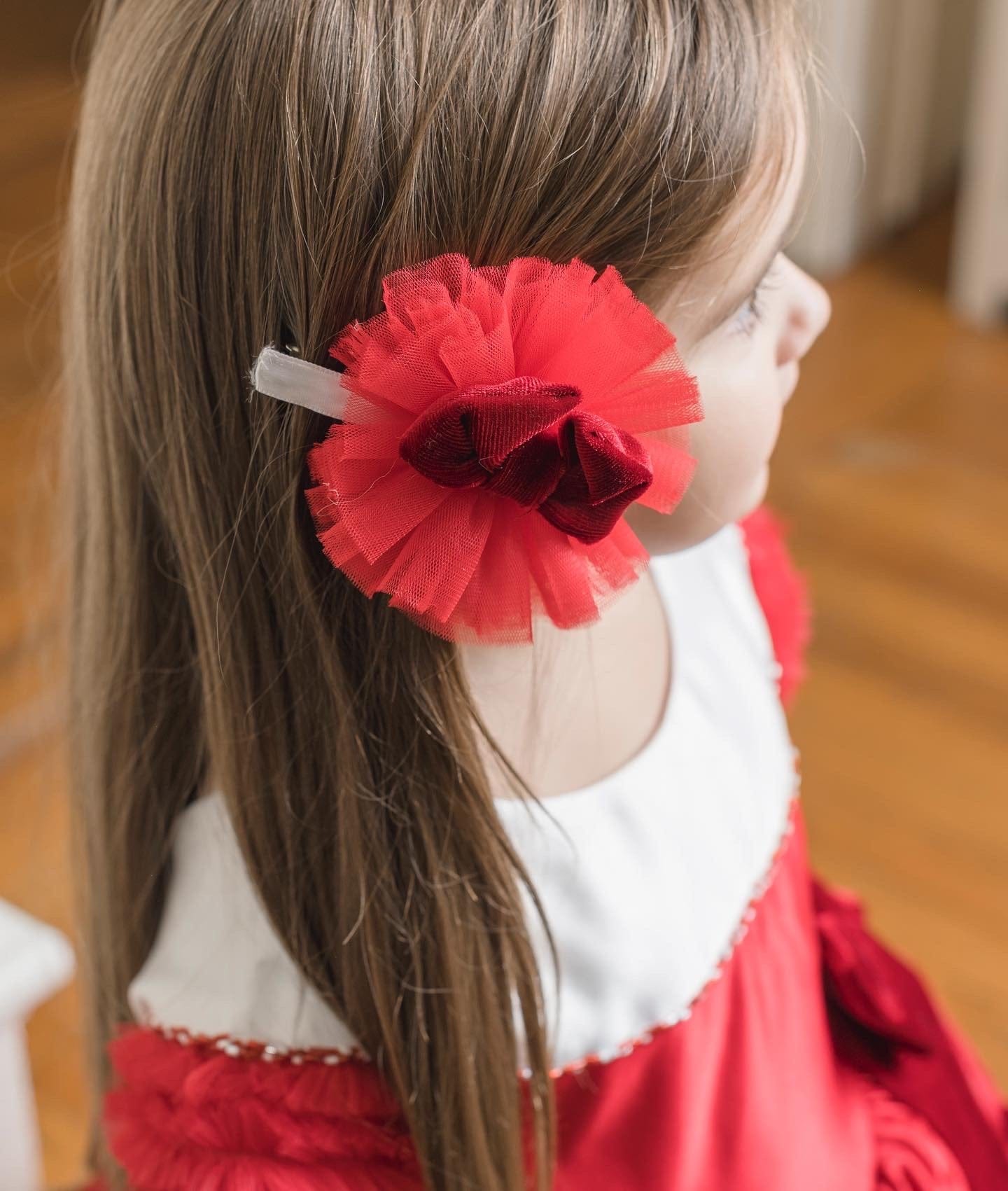 Holly Tulle Hair Clip - Petite Maison Kids