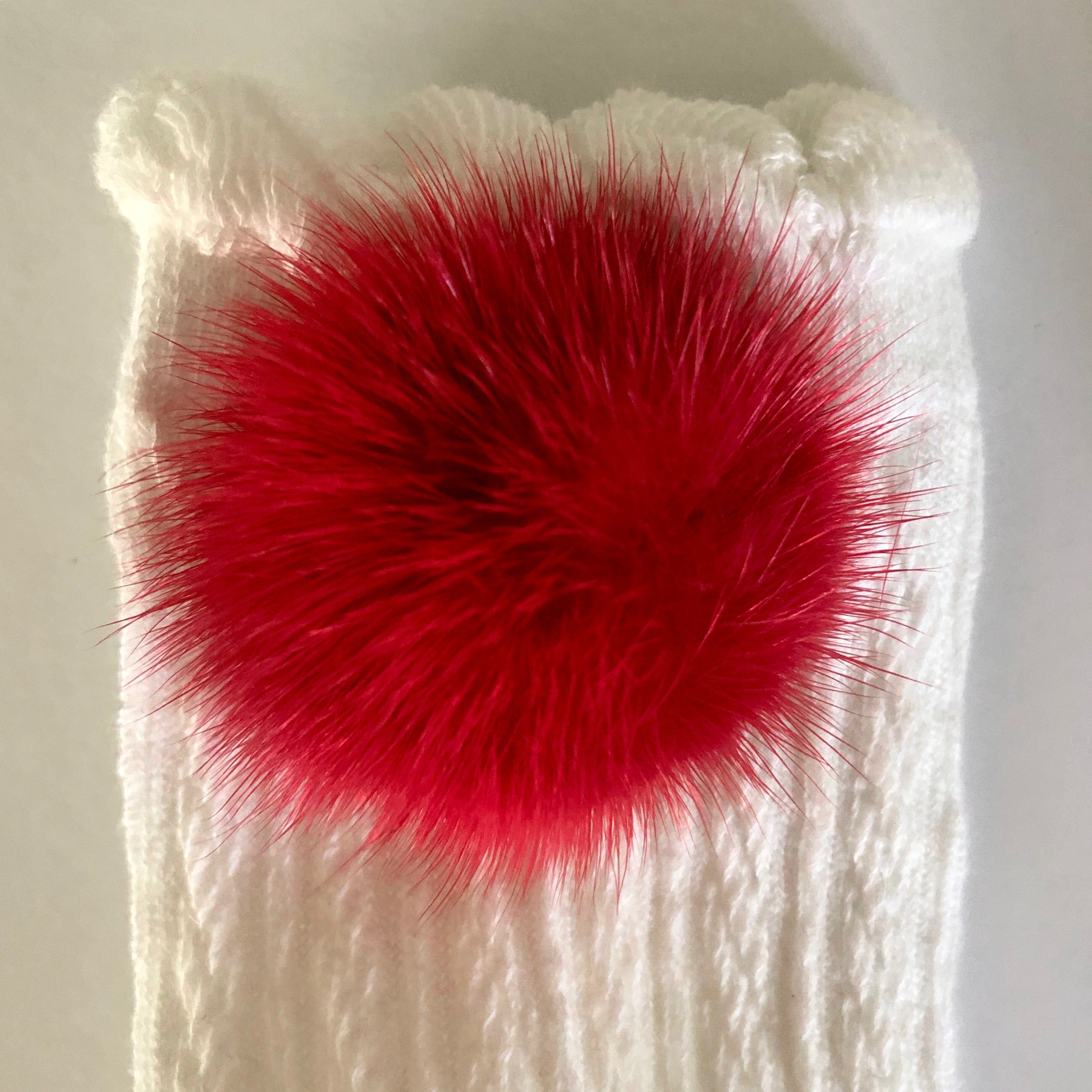 White Knee High Socks with Poms - Petit Maison Kids