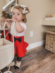 Flare Skirt with Satin Bows - Petite Maison Kids
