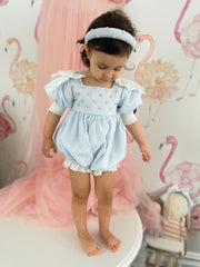 Charlotte Baby Blue Romper - Petite Maison Kids