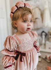 Juliette Velvet Romper - Petite Maison Kids