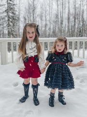 Flare Skirt with Satin Bows - Petite Maison Kids