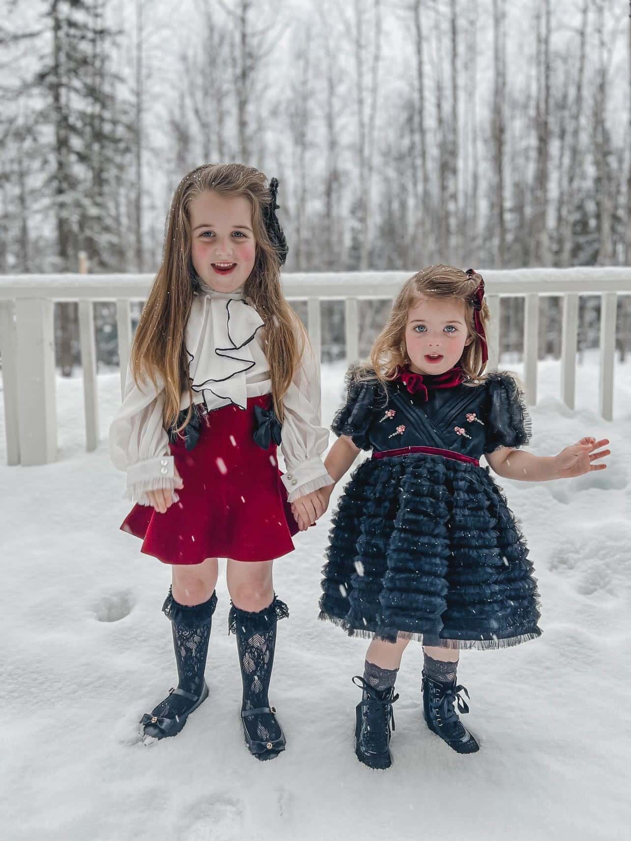 Flare Skirt with Satin Bows - Petite Maison Kids