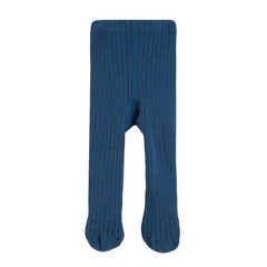 Blue Ribbed Tights - Petit Maison Kids