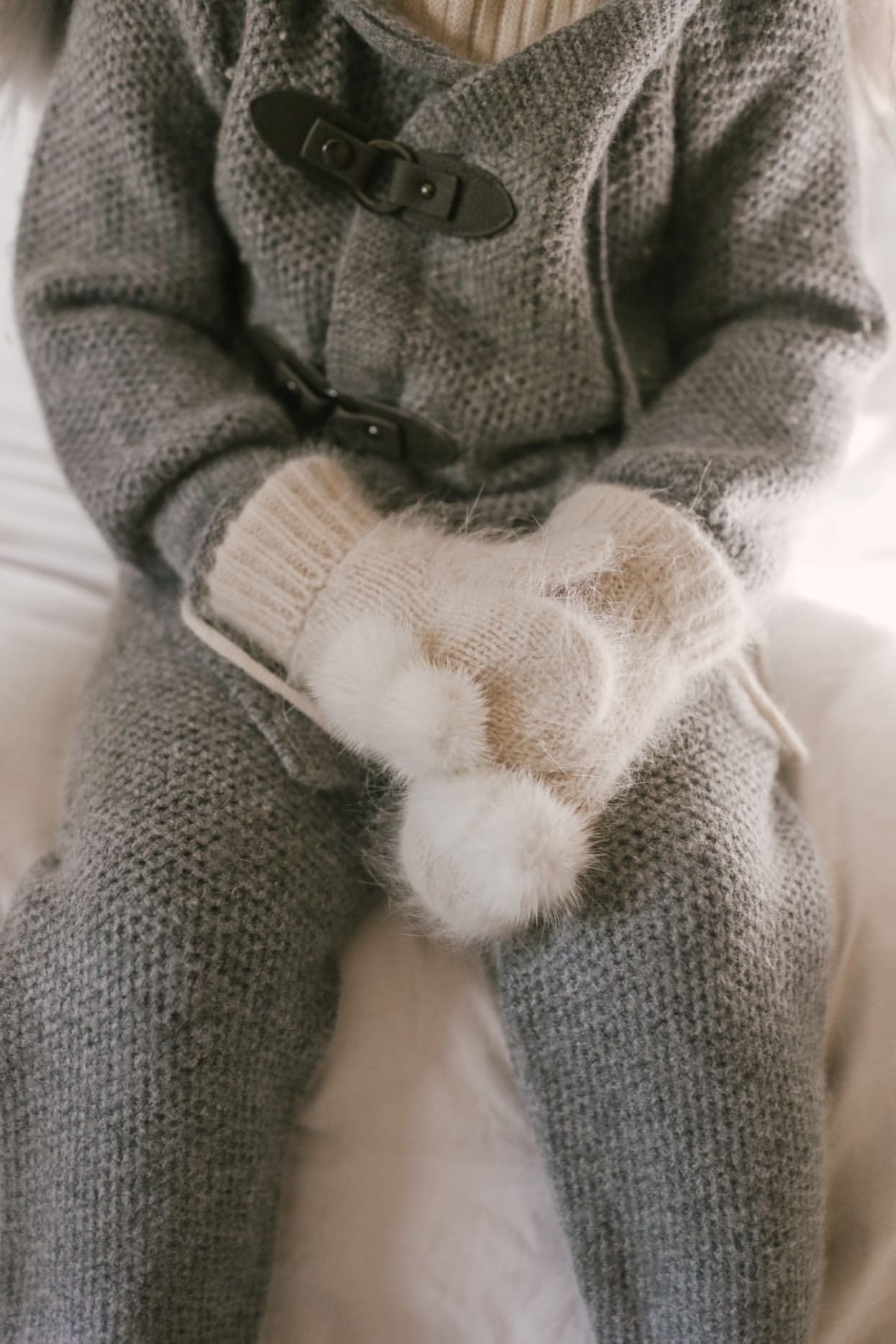 Cashmere Cream Mittens - Petite Maison Kids