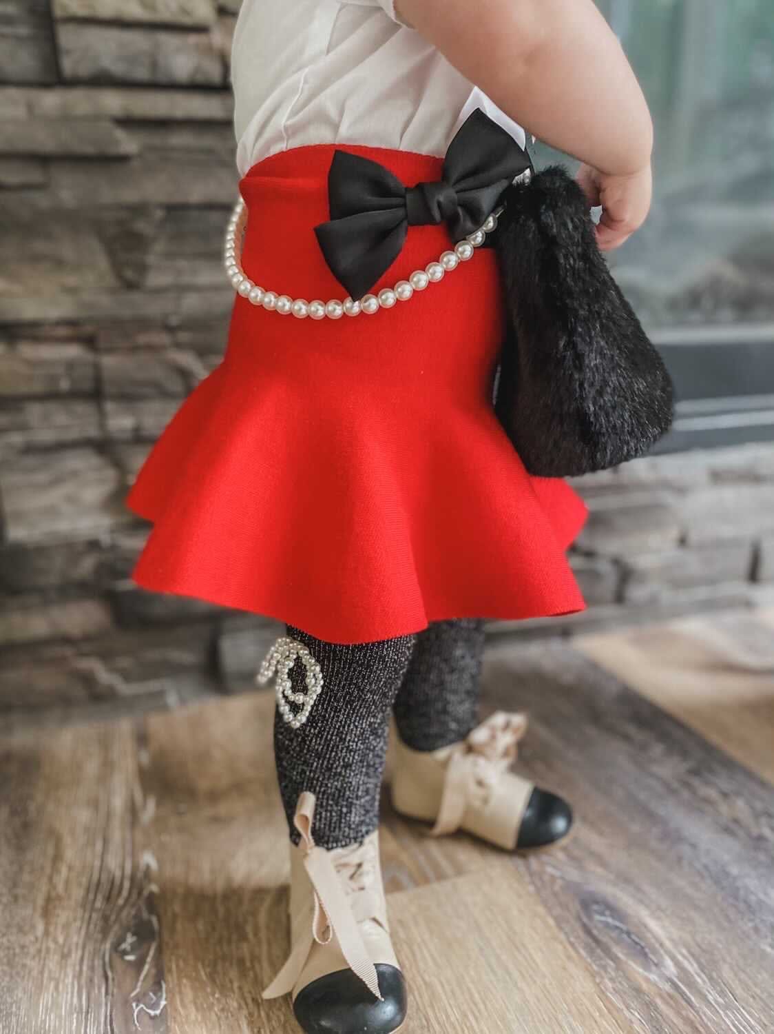 Flare Skirt with Satin Bows - Petite Maison Kids
