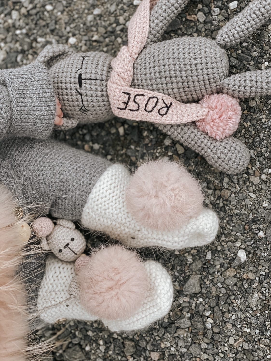 Angora Pom Pom Booties - Petite Maison Kids