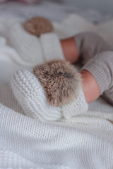 Angora Pom Pom Booties - Petit Maison Kids