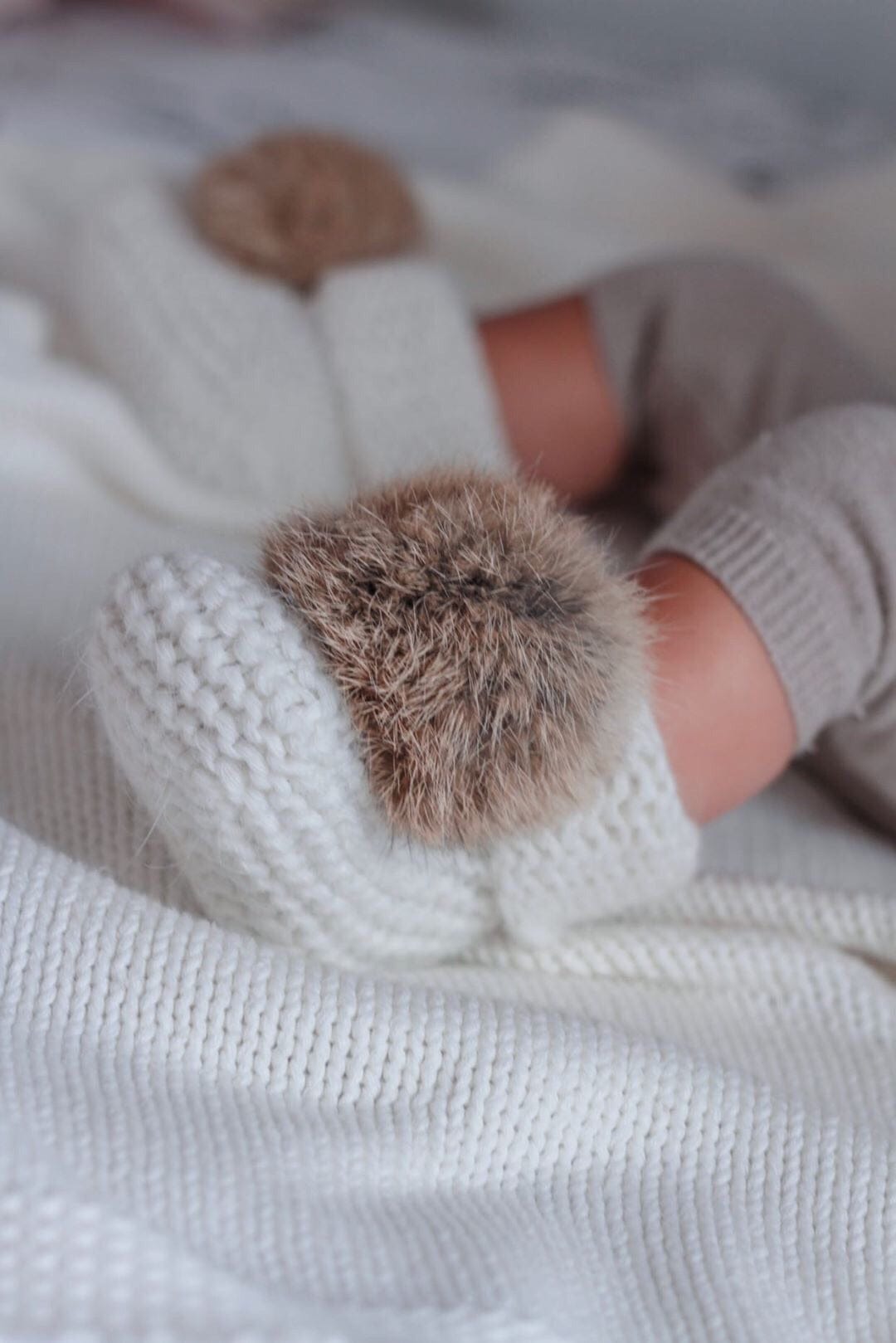 Angora Pom Pom Booties - Petit Maison Kids