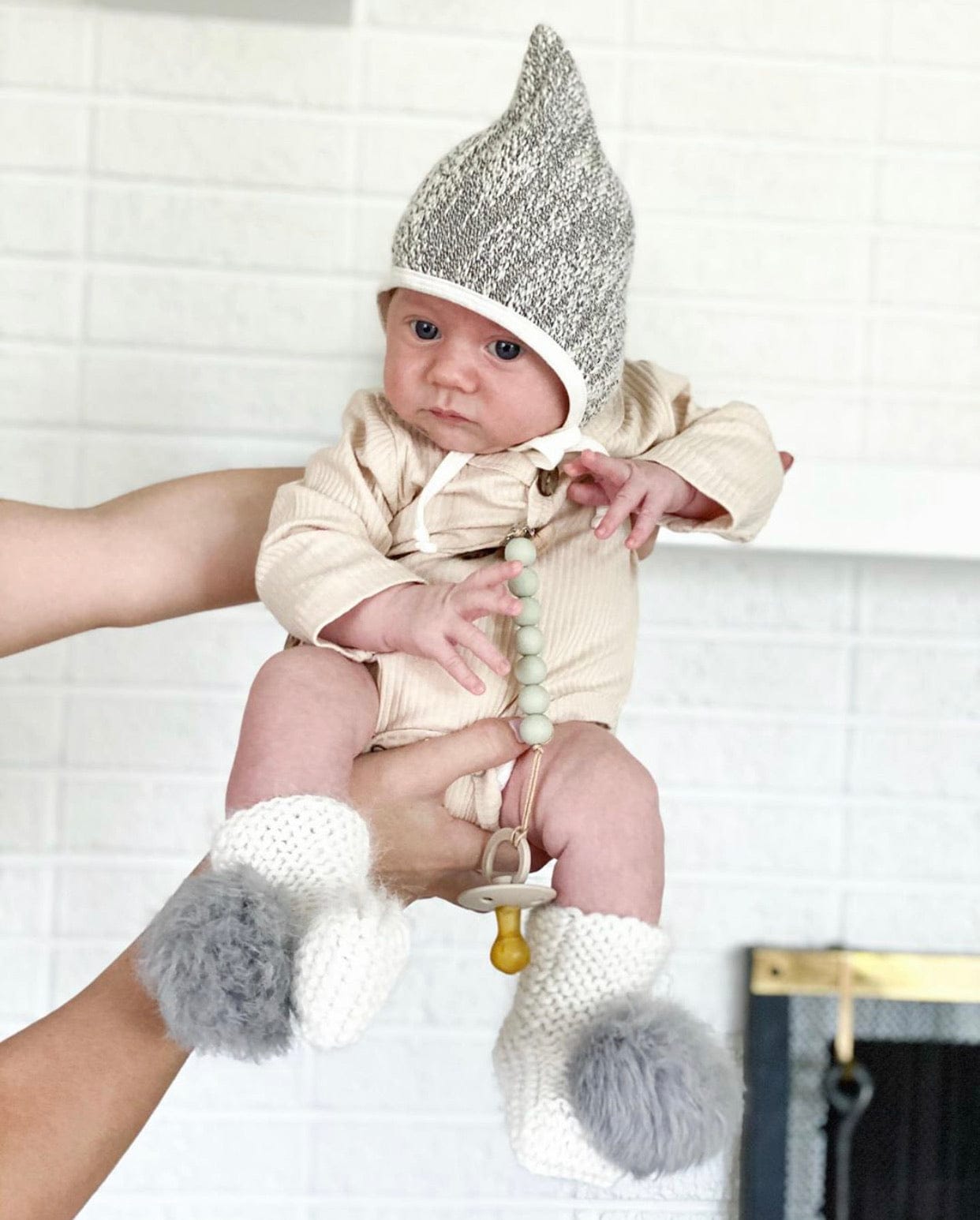 Angora Pom Pom Booties - Petite Maison Kids