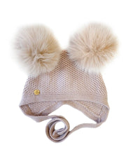 Honeycomb Dusty Pink Cashmere Bonnet - Petite Maison Kids