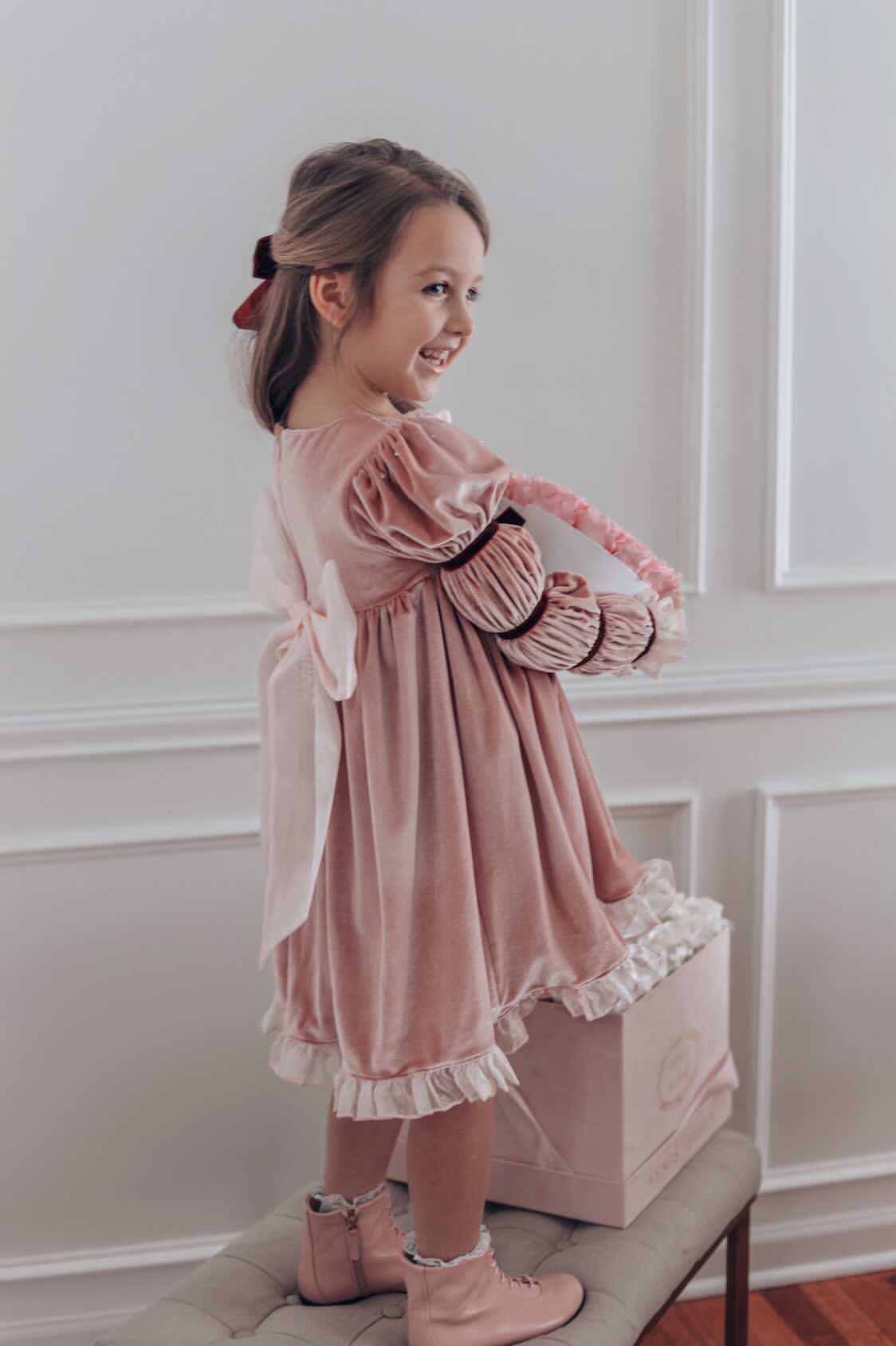 Juliette Velvet Dress - Petite Maison Kids
