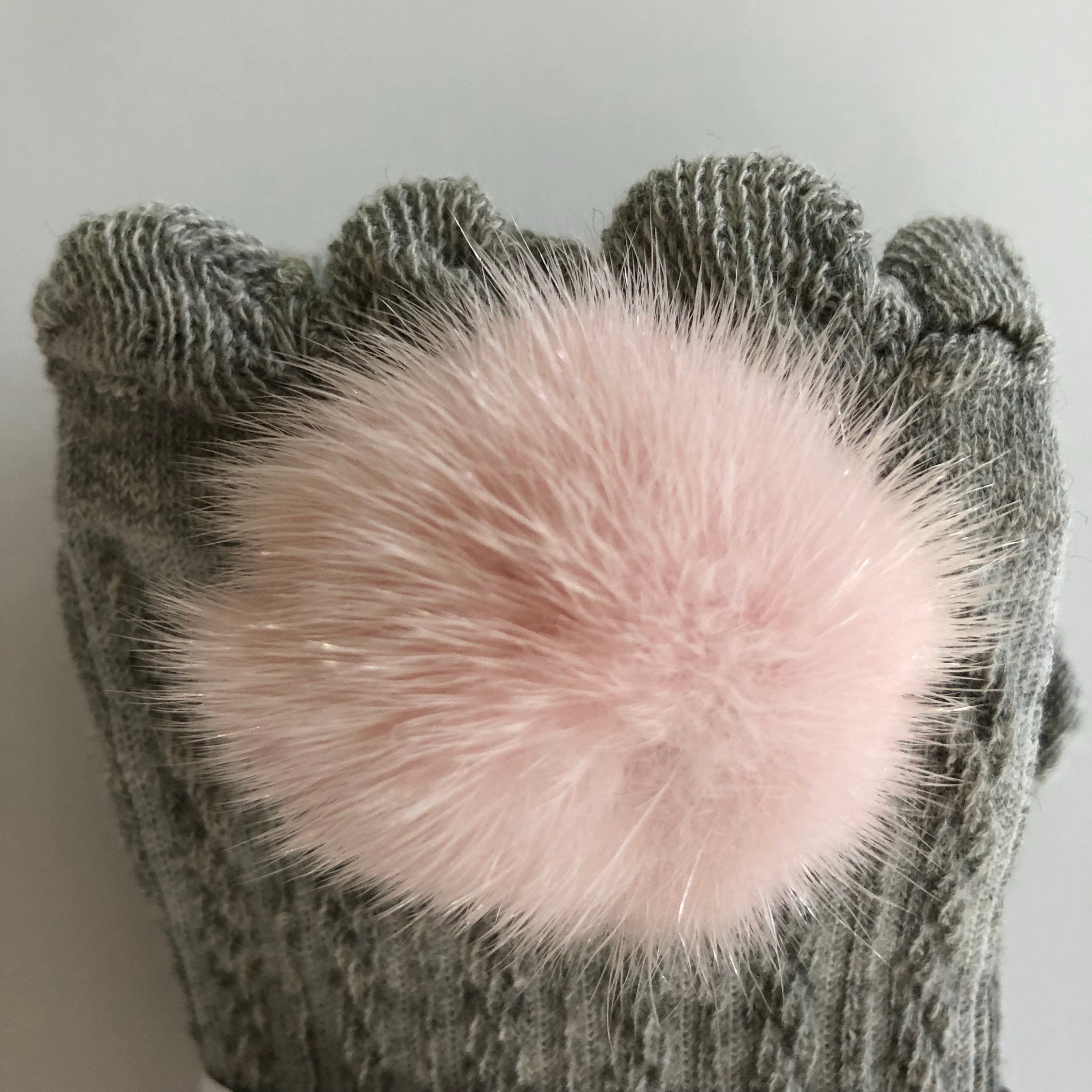 Grey Knee High Socks with Poms - Petit Maison Kids