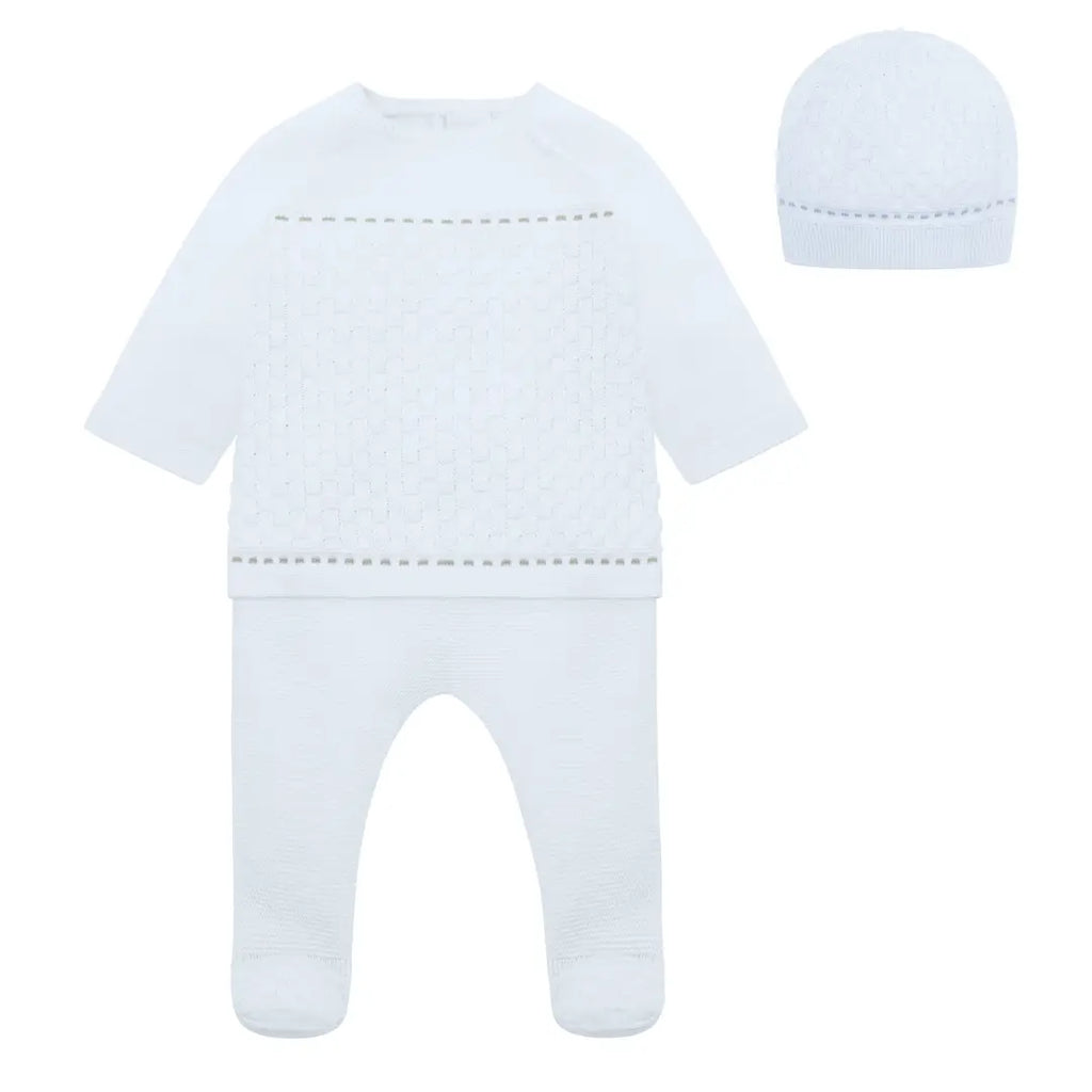 Karl Boys Blue Knitted Outfit & Hat Set
