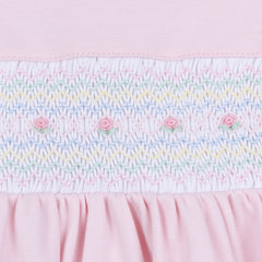 Junie's Classics Smocked Ruffle Footie — Pima Cotton Baby Girl Footie
