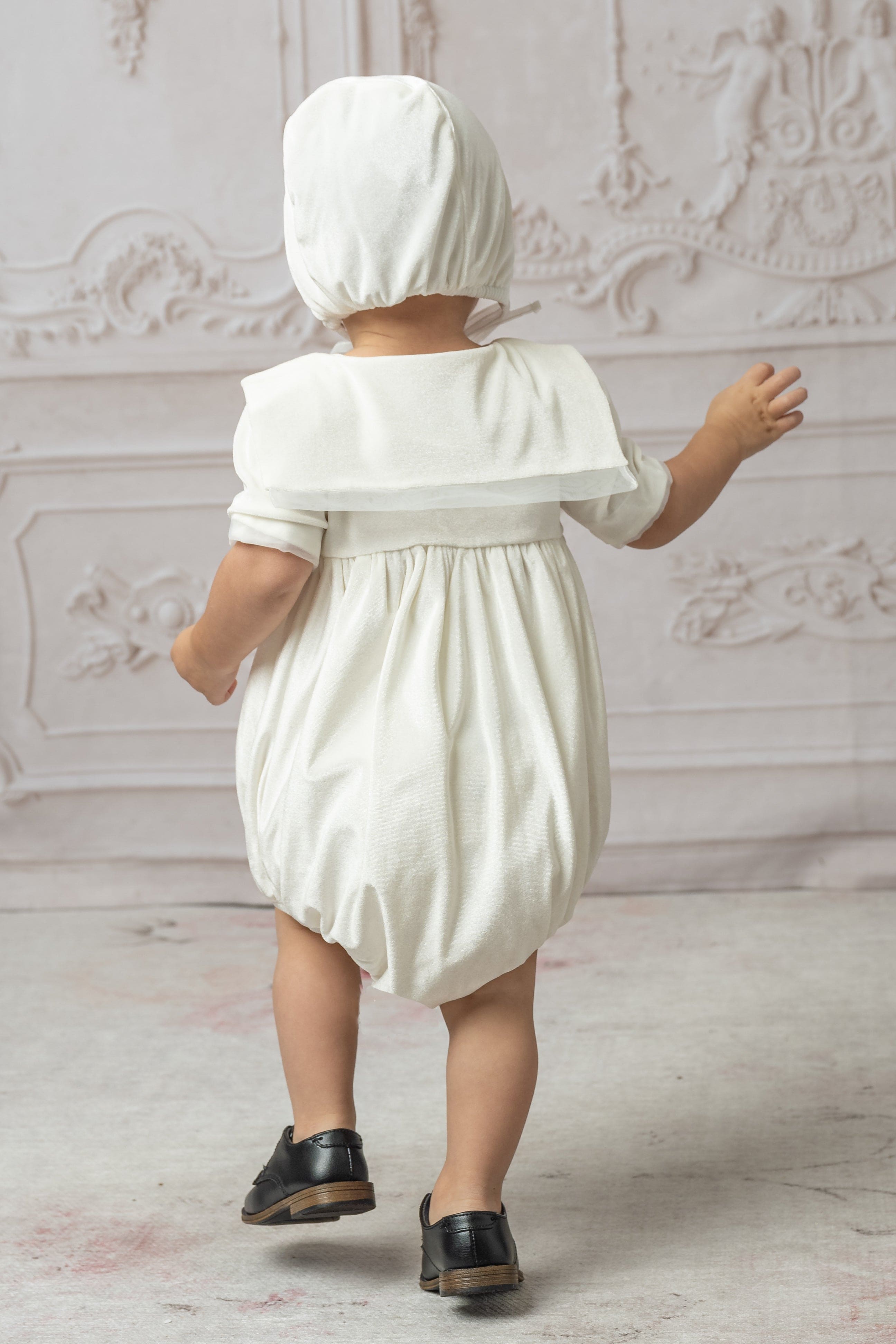 Helenus Velour Ivory Romper