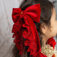 Victoria Red Velvet Hair Bow