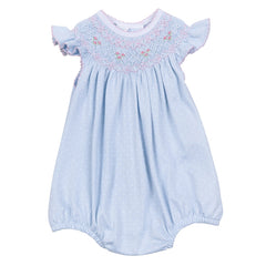 Piper's Bishop Pima Cotton Smocked Romper