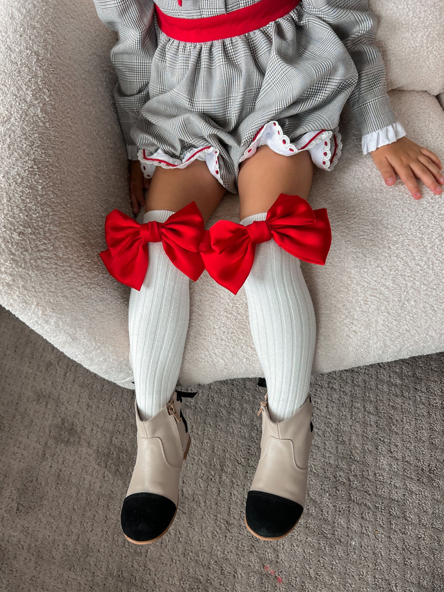 Abigail Satin Bow Socks