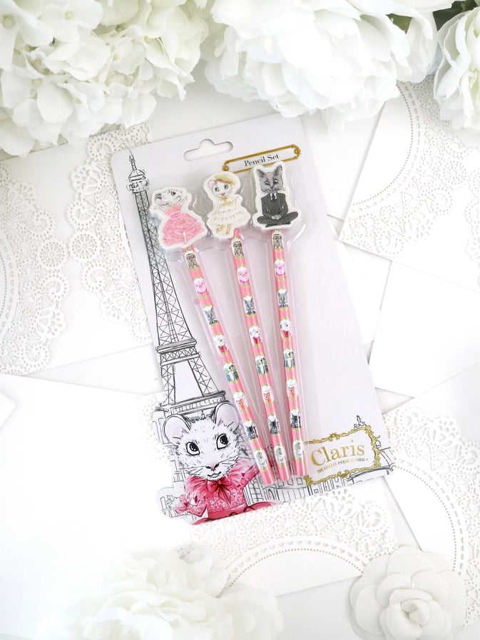 Claris The Mouse-Magnificent Mess Pencil Set
